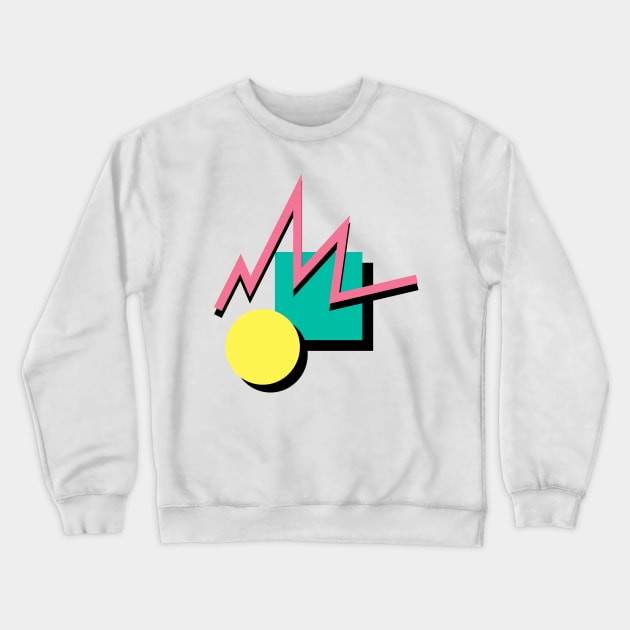 Retro 90s Aesthetic Vaporwave Pattern Crewneck Sweatshirt by MeatMan